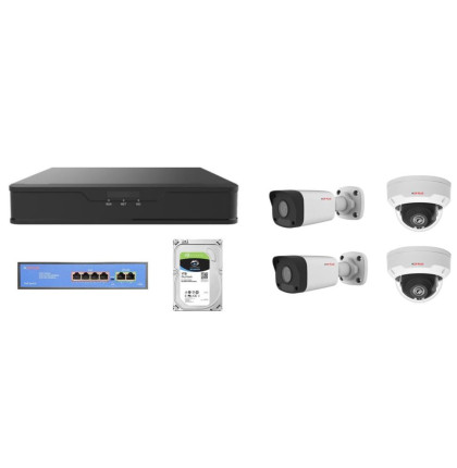 CP-VNS-4CAM20M Sada kamerového systému 2.0 Mpix, včetně NVR, PoE switche a HDD 1TB